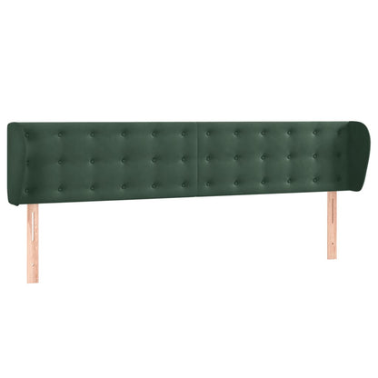 Čelo Postele Typu Ušák Tmavě Zelené 183X23X78/88 Cm Samet