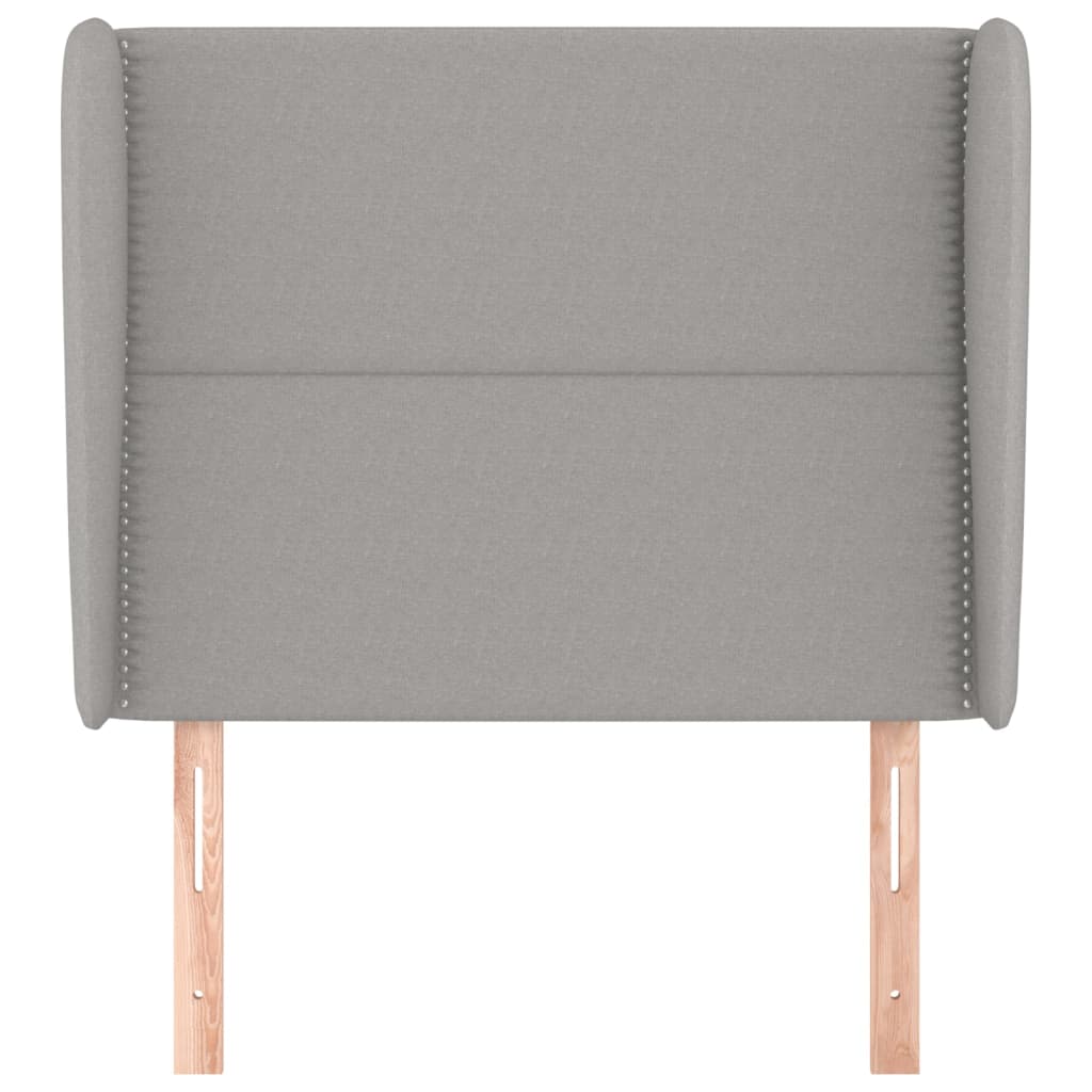 Čelo Postele Typu Ušák Světle Šedé 93 X 23 X 118/128 Cm Textil