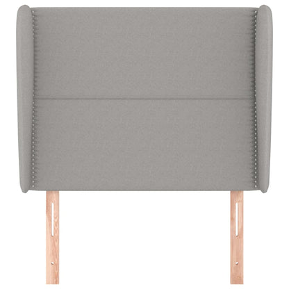 Čelo Postele Typu Ušák Světle Šedé 93 X 23 X 118/128 Cm Textil