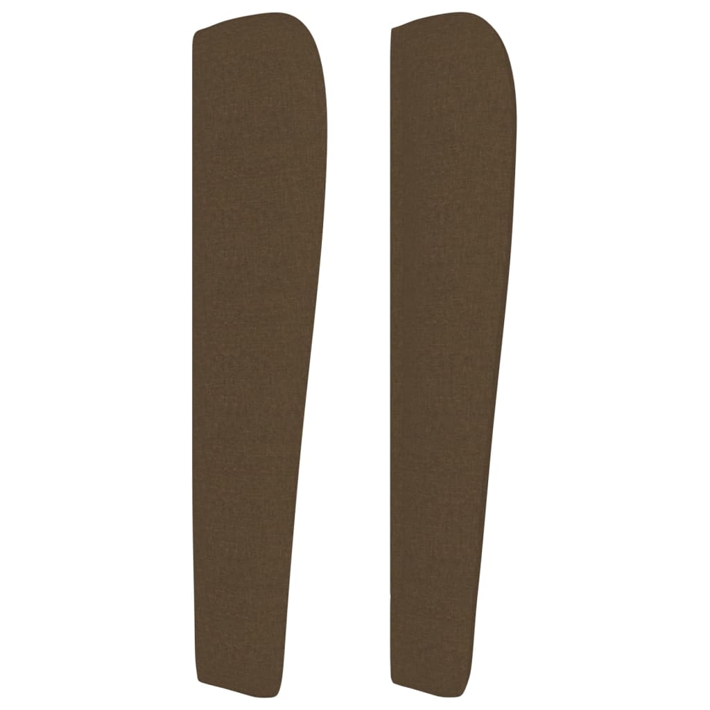 Čelo Postele Typu Ušák Tmavě Hnědé 93X23X118/128 Cm Textil