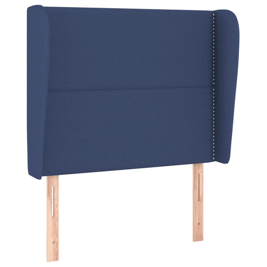 Čelo Postele Typu Ušák Modré 93X23X118/128 Cm Textil
