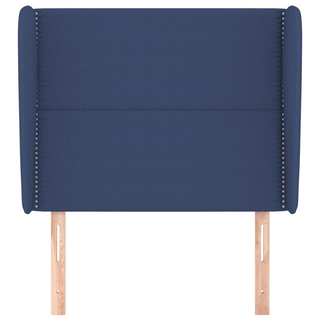 Čelo Postele Typu Ušák Modré 93X23X118/128 Cm Textil