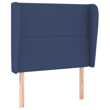 Čelo Postele Typu Ušák Modré 103X23X118/128 Cm Textil