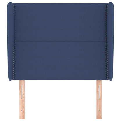 Čelo Postele Typu Ušák Modré 103X23X118/128 Cm Textil