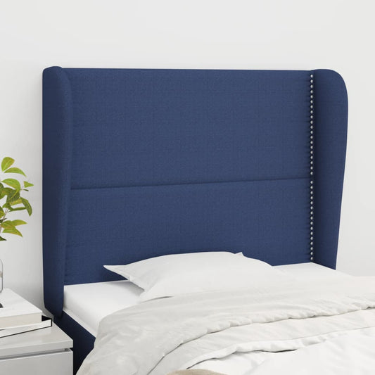 Čelo Postele Typu Ušák Modré 103X23X118/128 Cm Textil