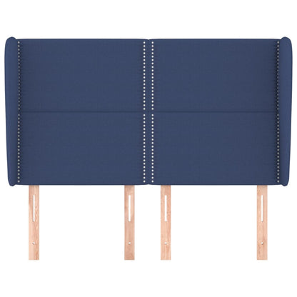 Čelo Postele Typu Ušák Modré 147X23X118/128 Cm Textil
