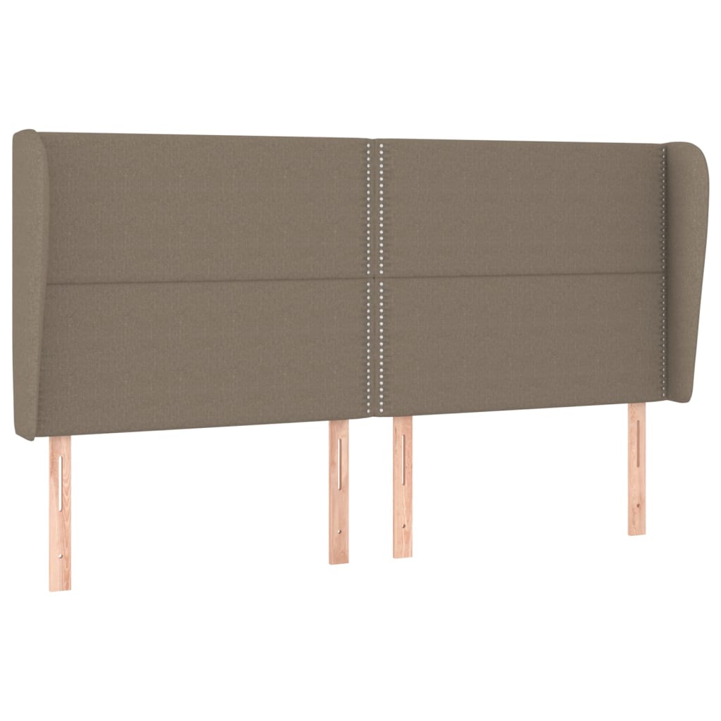 Čelo Postele Typu Ušák Taupe 183X23X118/128 Cm Textil