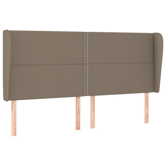 Čelo Postele Typu Ušák Taupe 183X23X118/128 Cm Textil