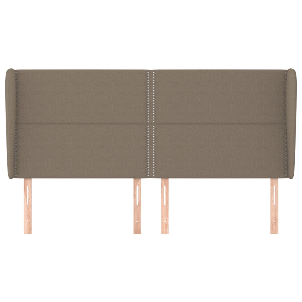 Čelo Postele Typu Ušák Taupe 183X23X118/128 Cm Textil