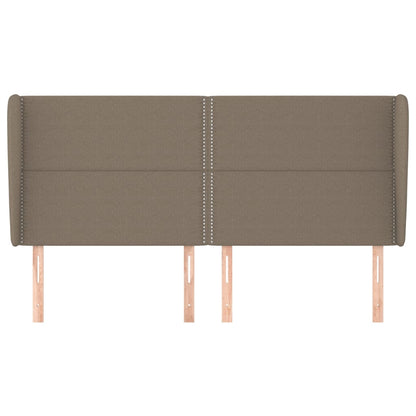 Čelo Postele Typu Ušák Taupe 183X23X118/128 Cm Textil