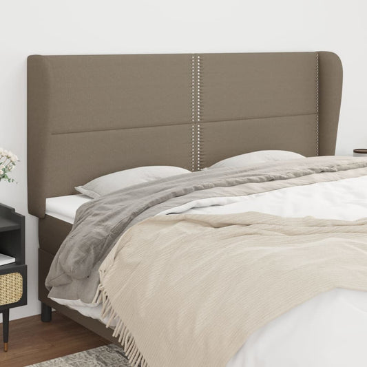 Čelo Postele Typu Ušák Taupe 183X23X118/128 Cm Textil