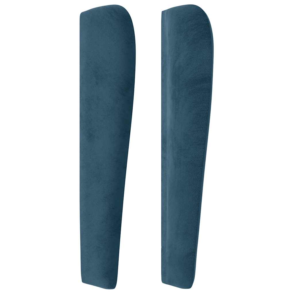 Čelo Postele Typu Ušák Tmavě Modré 83 X 23 X 118/128 Cm Samet
