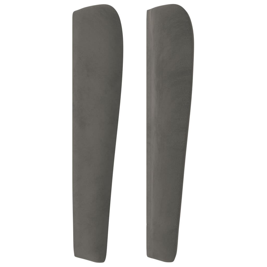 Čelo Postele Typu Ušák Tmavě Šedé 93X23X118/128 Cm Samet