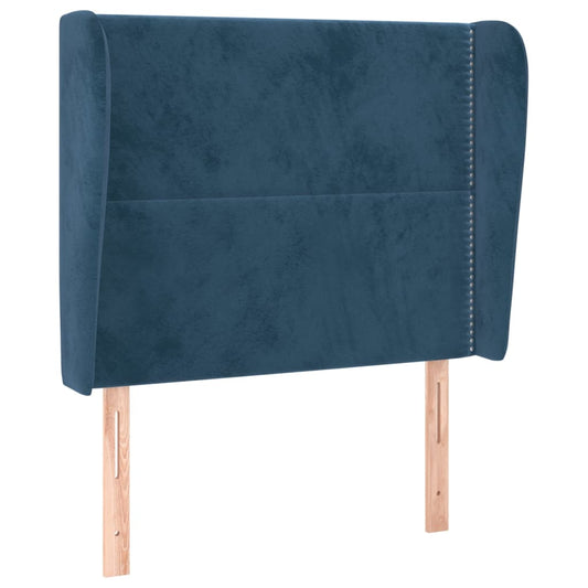 Čelo Postele Typu Ušák Tmavě Hnědé 103X23X118/128 Cm Textil
