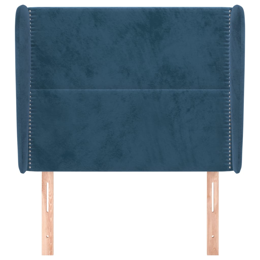 Čelo Postele Typu Ušák Tmavě Hnědé 103X23X118/128 Cm Textil