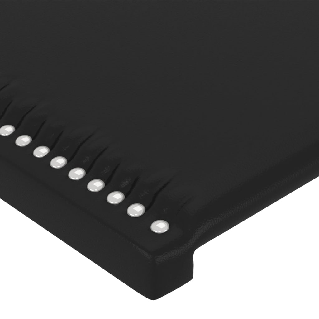 Čelo Postele Typu Ušák Černé 103X23X118/128 Cm Umělá Kůže