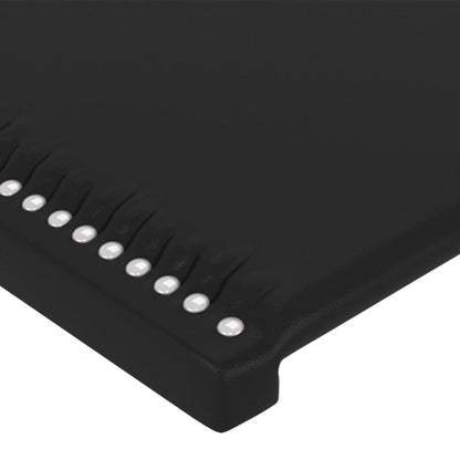 Čelo Postele Typu Ušák Černé 103X23X118/128 Cm Umělá Kůže