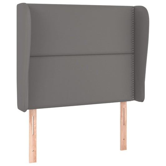 Čelo Postele Typu Ušák Tmavě Šedé 103X23X118/128 Cm Umělá Kůže