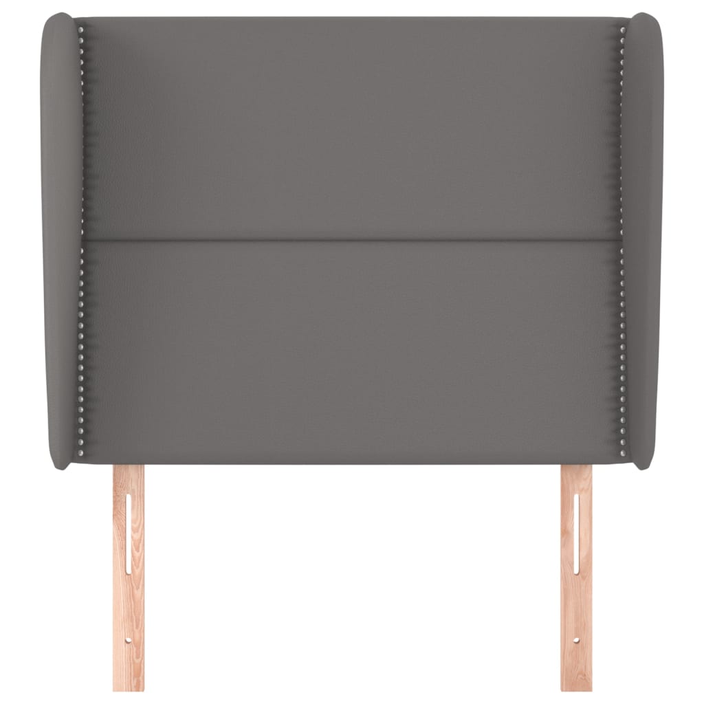 Čelo Postele Typu Ušák Tmavě Šedé 103X23X118/128 Cm Umělá Kůže