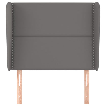 Čelo Postele Typu Ušák Tmavě Šedé 103X23X118/128 Cm Umělá Kůže