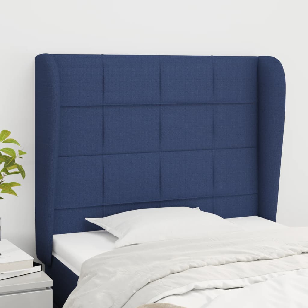 Čelo Postele Typu Ušák Tmavě Hnědé Textil
