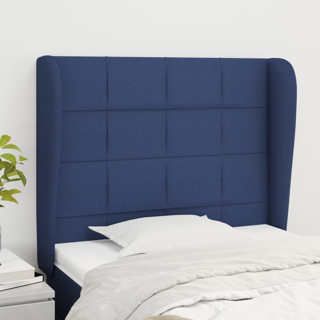 Čelo Postele Typu Ušák Tmavě Hnědé Textil
