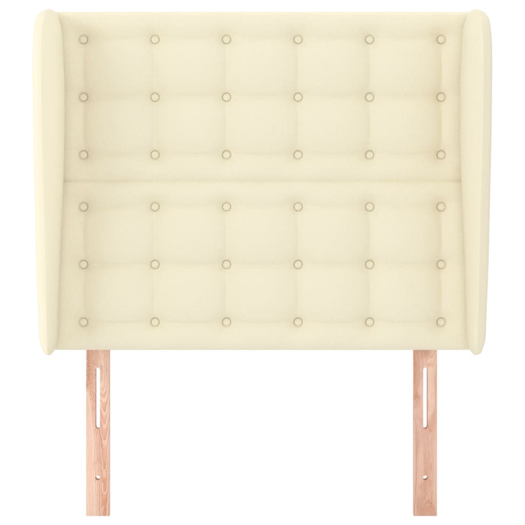 Čelo Postele Typu Ušák Krémové 83 X 23 X 118/128 Cm Umělá Kůže