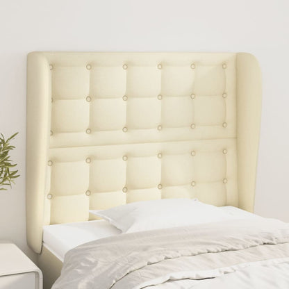 Čelo Postele Typu Ušák Krémové 83 X 23 X 118/128 Cm Umělá Kůže