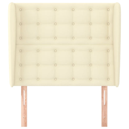 Čelo Postele Typu Ušák Krémové 93 X 23 X 118/128 Cm Umělá Kůže