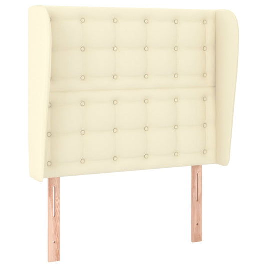 Čelo Postele Typu Ušák Krémové 103 X 23 X 118/128 Cm Umělá Kůže