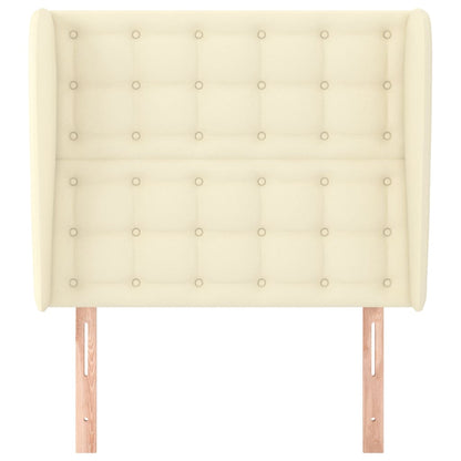 Čelo Postele Typu Ušák Krémové 103 X 23 X 118/128 Cm Umělá Kůže
