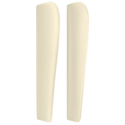 Čelo Postele Typu Ušák Krémové 203 X 23 X 118/128 Cm Umělá Kůže