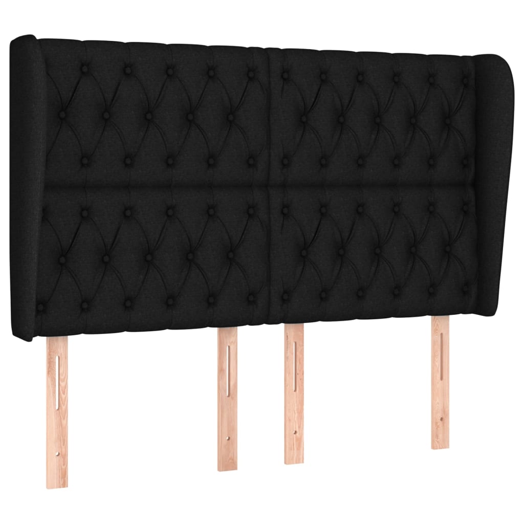 Čelo Postele Typu Ušák Černé Textil Černá