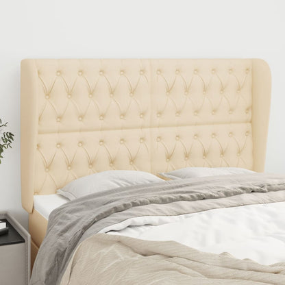 Čelo Postele Typu Ušák Krémové Textil Krémová
