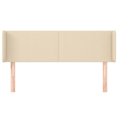 Čelo Postele Typu Ušák Krémové 147 X 16 X 78/88 Cm Textil