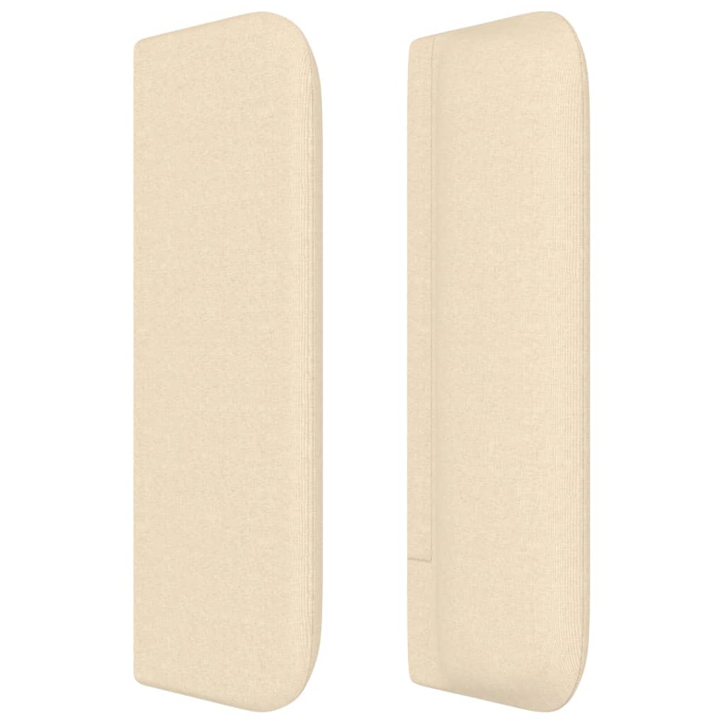 Čelo Postele Typu Ušák Krémové 147 X 16 X 78/88 Cm Textil