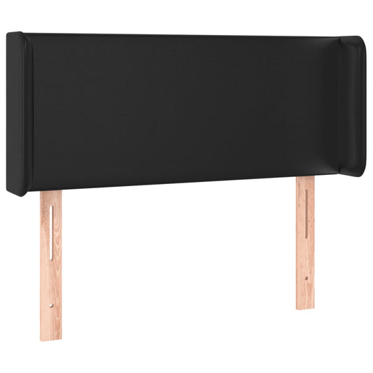 Čelo Postele Typu Ušák Černé Umělá Kůže