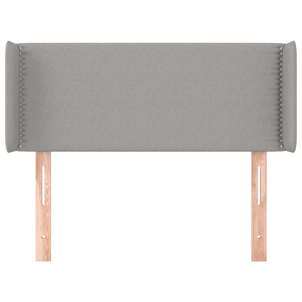 Čelo Postele Typu Ušák Světle Šedé 93X16X78/88 Cm Textil