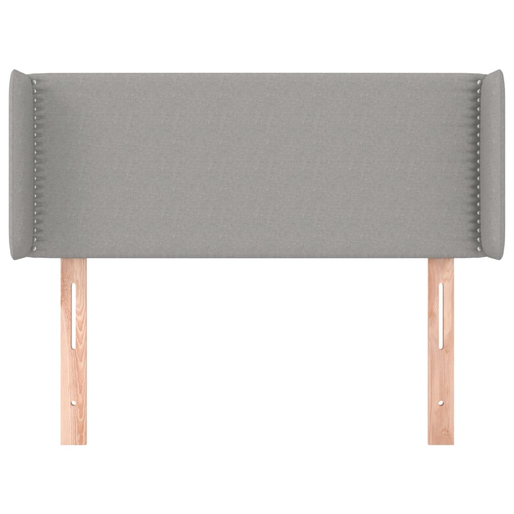 Čelo Postele Typu Ušák Světle Šedé 103X16X78/88 Cm Textil