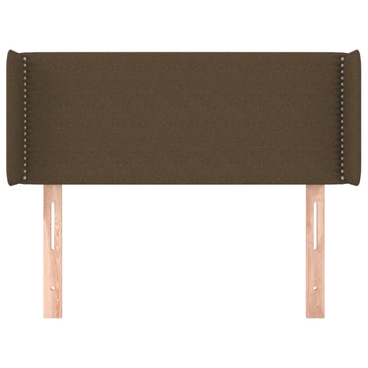 Čelo Postele Typu Ušák Tmavě Hnědé 103X16X78/88 Cm Textil