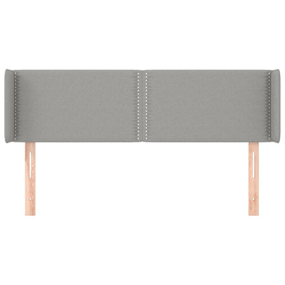 Čelo Postele Typu Ušák Světle Šedé 147X16X78/88 Cm Textil