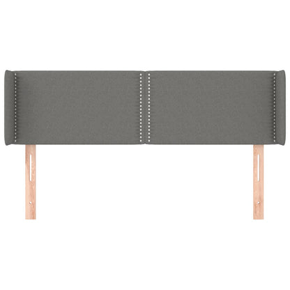 Čelo Postele Typu Ušák Tmavě Šedé Textil Tmavě Šedá