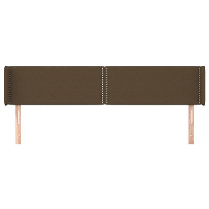 Čelo Postele Typu Ušák Tmavě Hnědé 183X16X78/88 Cm Textil