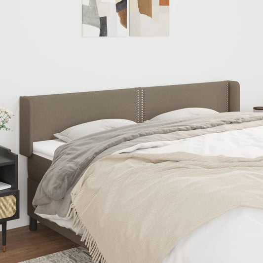 Čelo Postele Typu Ušák Taupe 183X16X78/88 Cm Textil