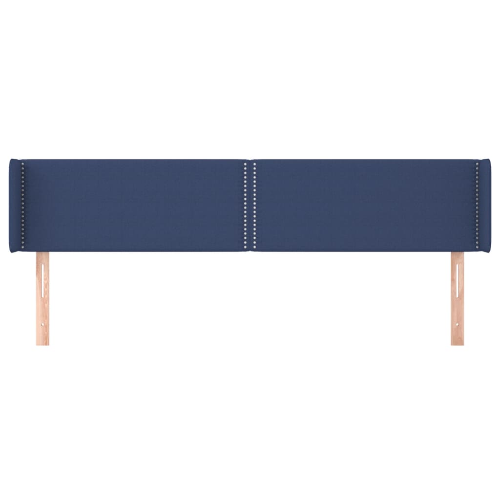 Čelo Postele Typu Ušák Modré 203 X 16 X 78/88 Cm Textil
