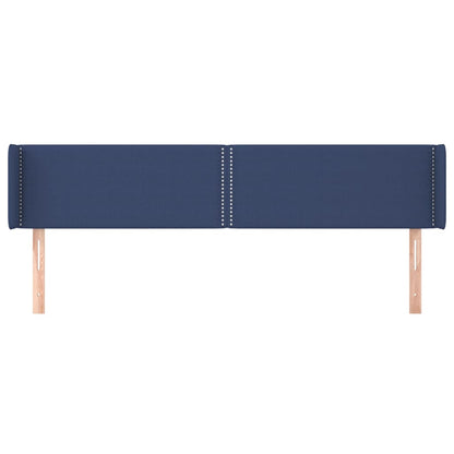Čelo Postele Typu Ušák Modré 203 X 16 X 78/88 Cm Textil