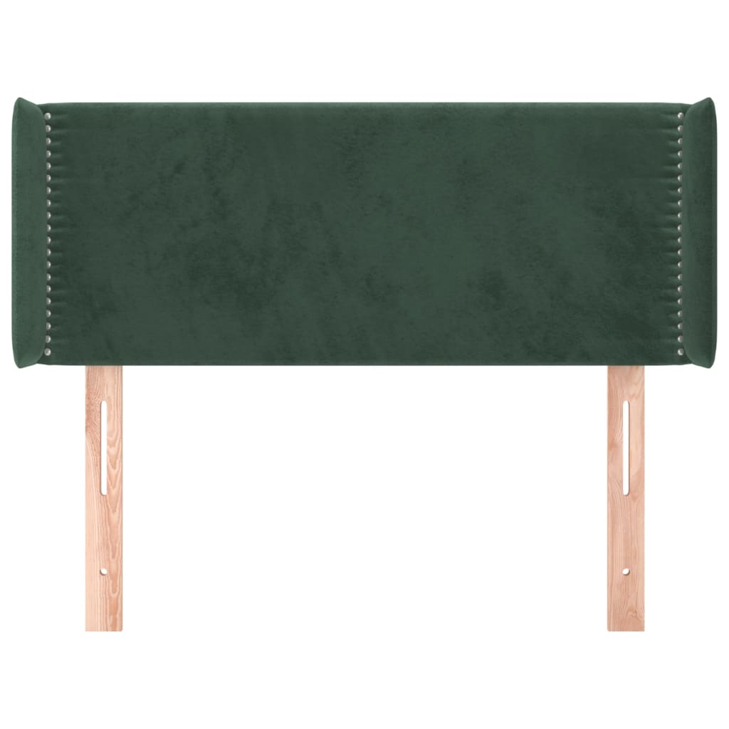 Čelo Postele Typu Ušák Tmavě Zelená 83X16X78/88 Cm Samet