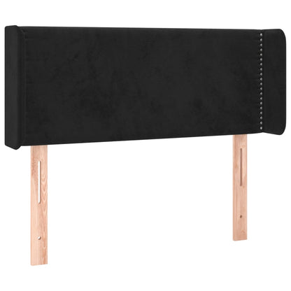 Čelo Postele Typu Ušák Černé 93X16X78/88 Cm Samet