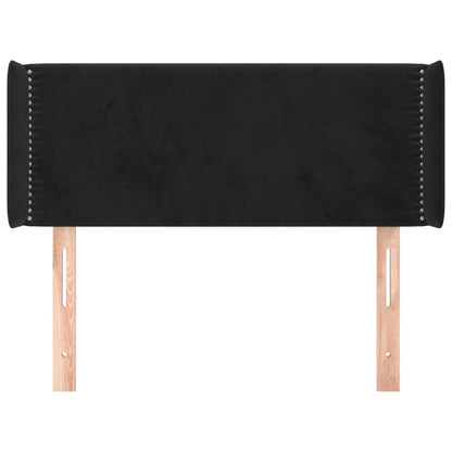 Čelo Postele Typu Ušák Černé 93X16X78/88 Cm Samet