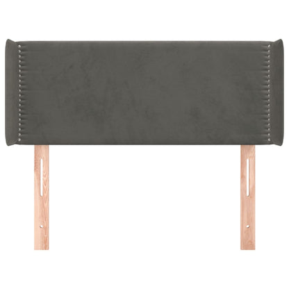 Čelo Postele Typu Ušák Tmavě Šedé 103X16X78/88 Cm Samet